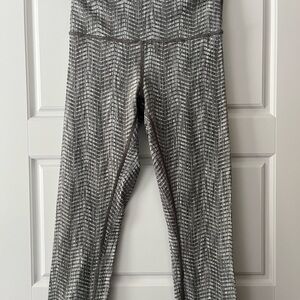 lululemon athletica Gray Patterned Leggings